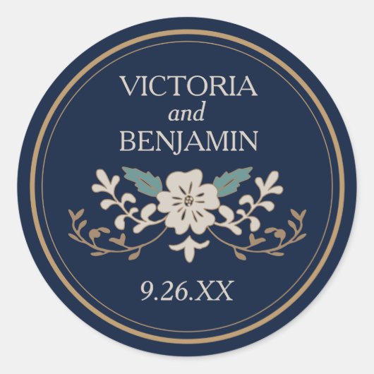 Vintage Bibliothek Runder Aufkleber (Vorderseite)