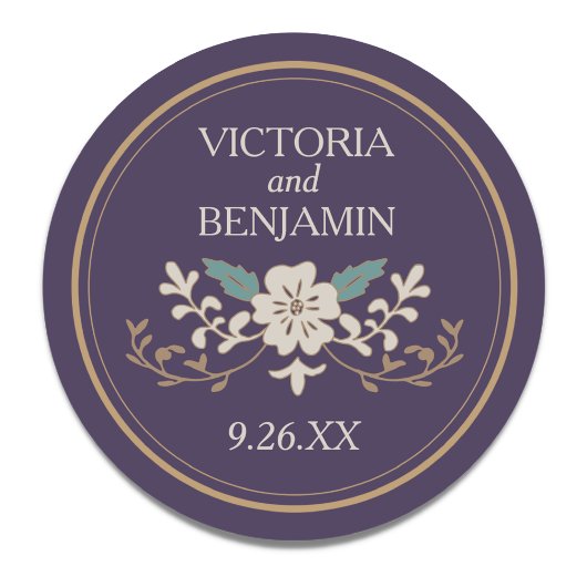 Vintage Bibliothek Runder Aufkleber