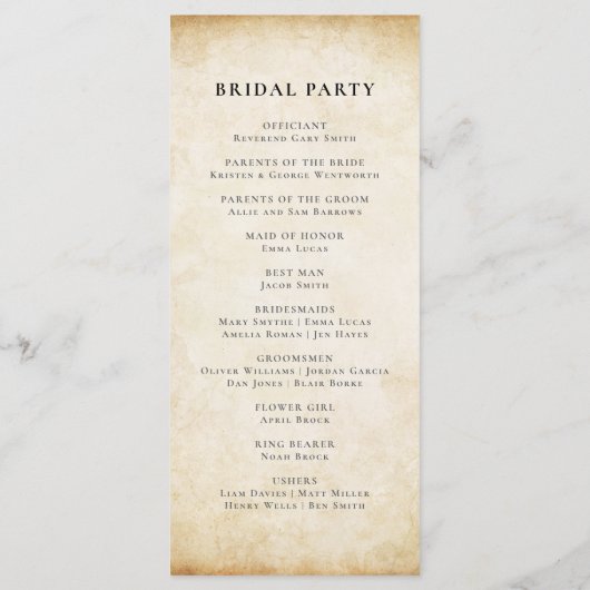 Vintage Bibliothek Storybook Programm (Rückseite)