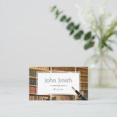 Vintage Bibliotheken Editor Visitenkarte (Stehend Vorderseite)