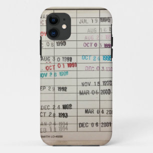 Vintage Bibliotheks-Abgabefrist-Karten Case-Mate iPhone Hülle