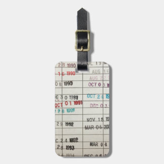 Vintage Bibliotheks-Abgabefrist-Karten Gepäckanhänger