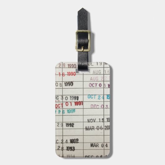 Vintage Bibliotheks-Abgabefrist-Karten Gepäckanhänger (Vorderseite vertikal)