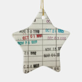 Vintage Bibliotheks-Abgabefrist-Karten Keramikornament (Rechts)