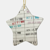 Vintage Bibliotheks-Abgabefrist-Karten Keramikornament (Links)