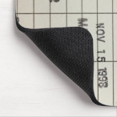 Vintage Bibliotheks-Abgabefrist-Karten Mousepad (Ecke)