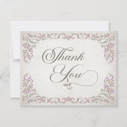 Vintage Bibliotheksbücherei Märchenmesse Dankeskarte (Vorderseite)