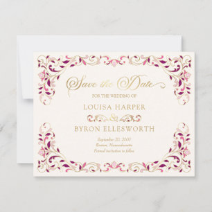 Vintage Bibliotheksbücherei Märchenmesse Save The Date