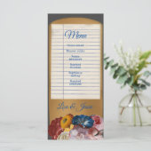 Vintage Bibliothekskarte Hochzeitmenü Menükarte (Stehend Vorderseite)