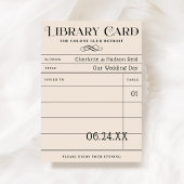 Vintage Bibliothekskarte Hochzeitskarten