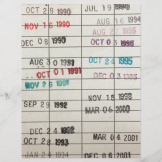 Vintage Bibliothekskarten