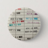 Vintage Bibliothekskarten Button (Vorderseite)