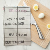 Vintage Bibliothekskarten Geschirrtuch (Viertel Falte)