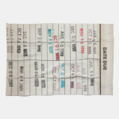 Vintage Bibliothekskarten Geschirrtuch (Horizontal)