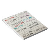 Vintage Bibliothekskarten Notizblock (angewinkelt)