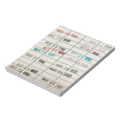 Vintage Bibliothekskarten Notizblock (Rotiert)