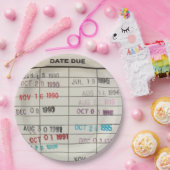 Vintage Bibliothekskarten Pappteller (Party)