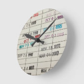 Vintage Bibliothekskarten Runde Wanduhr (Winkel)