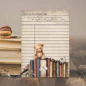 Vintage Bibliothekskartenbücher Bear Baby Dusche l Einladung