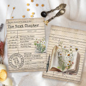 Vintage Bibliothekskartenbücher für Hochzeitsfeier Einladung