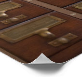 Vintage Bibliothekskartenkataloge Poster (Ecke)