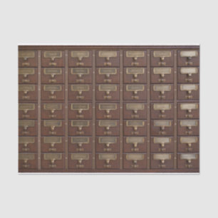 Vintage Bibliothekskartenkataloge Seidenpapier
