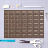 Vintage Bibliothekskartenkataloge Seidenpapier (Handwerk)