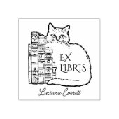 Vintage Bibliothekskatze Gummistempel (Prägung)