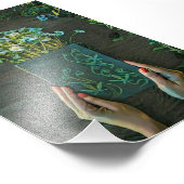 Vintage Bibliothekskunst Fotodruck (Ecke)