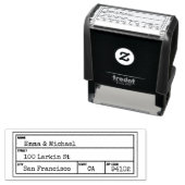 Vintage Bibliotheksrückgabeadresse Permastempel (Beispiel)