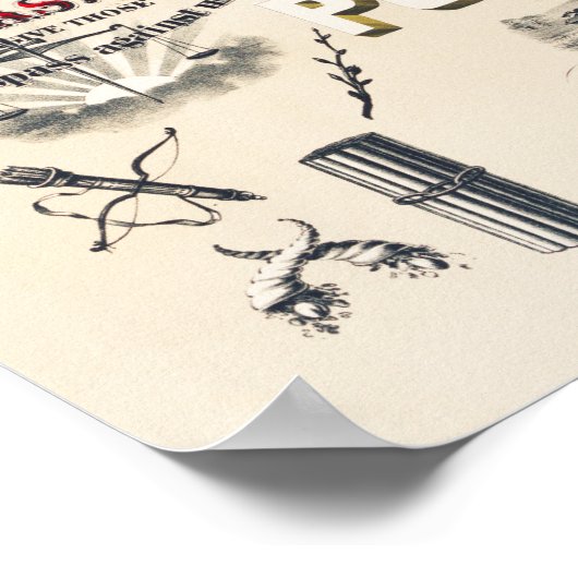 Vintage biblische poster (Ecke)