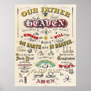 Vintage biblische poster