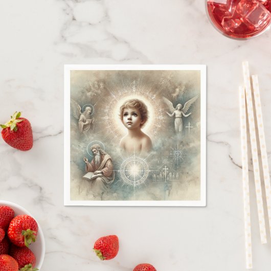 Vintage biblische Prophezeiung Jesu Dekoupage Serviette (Beispiel)