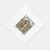 Vintage biblischer Verratskuss Serviette (Ecke)