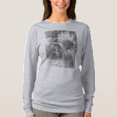 Vintage Bicycle and Roses Sketch T-Shirt (Vorderseite)