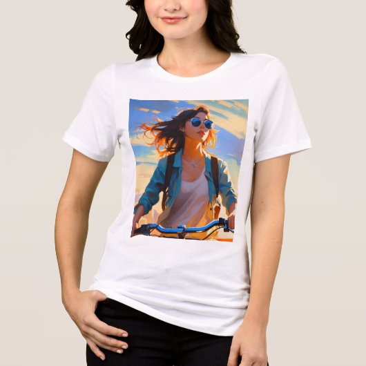 Vintage Bicycle Bliss Tri-Blend Shirt (Vorderseite)