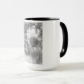 Vintage Bicycle Garden Scene Mug Tasse (VorderseiteRechts)