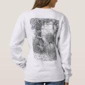 Vintage Bicycle Garden Sketch Sweatshirt (Rückseite)