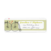 Vintage BICYCLE-Hochzeitsmarken (Vorne)