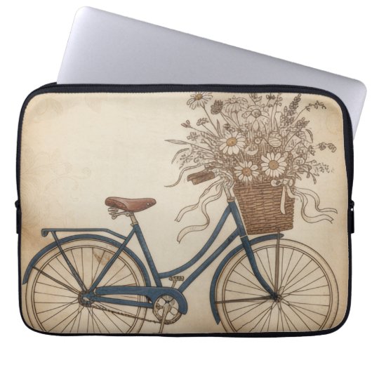 vintage bicycle laptopschutzhülle (Vorderseite)