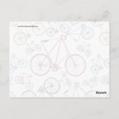 Vintage Bicycle Pattern Ohrs for Cyclists Postkarte (Rückseite)
