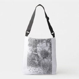 Vintage Bicycle & Roses Garden Tote Bag Tragetaschen Mit Langen Trägern