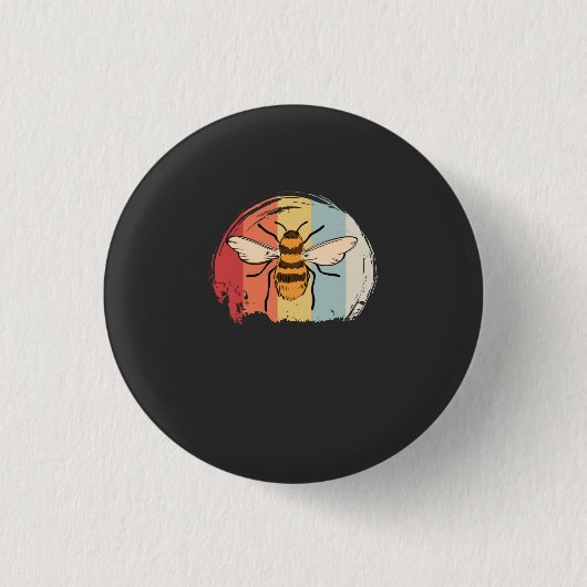 Vintage Biene Button (Vorderseite)