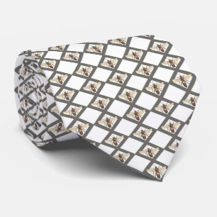 Vintage-Biene-Diamant-Grafik-Krawatte Krawatte