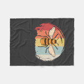 Vintage Biene Fleecedecke (Vorderseite (Horizontal))