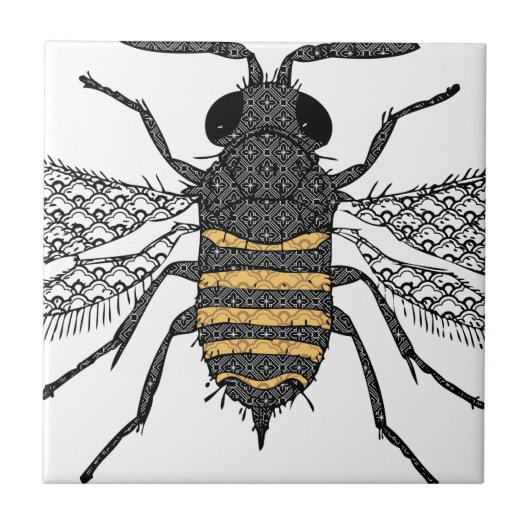 Vintage Biene Fliese (Vorderseite)