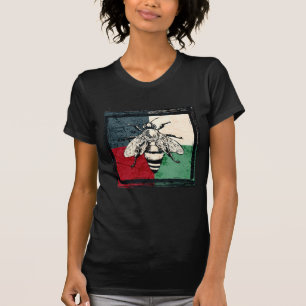Vintage-Biene Insekt Farbige Illustration T-Shirt