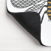 Vintage Biene Mousepad (Ecke)