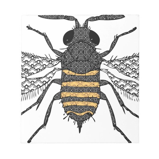 Vintage Biene Notizblock (Vorderseite)