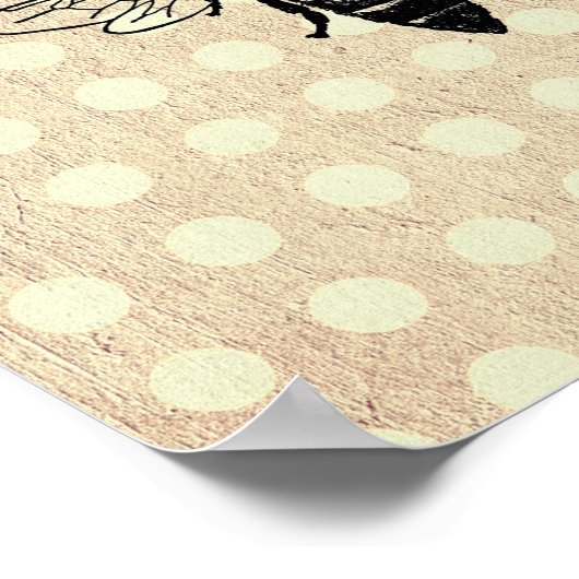 Vintage Biene Poster (Ecke)